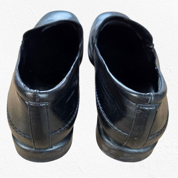 Y2K Lauren Ralph Lauren Black Square Toe Slip On Chelsey Loafers Size 9.5 - Picture 4 of 10